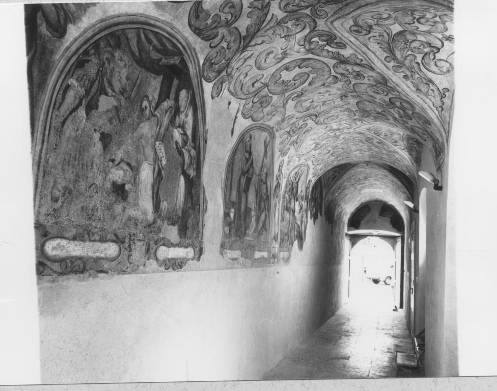 scene della vita e miracoli di Sant'Antonio da Padova e San Francesco d'Assisi; girali vegetali; figure femminili (dipinto, ciclo) - ambito lucano (seconda metà sec. XVII)