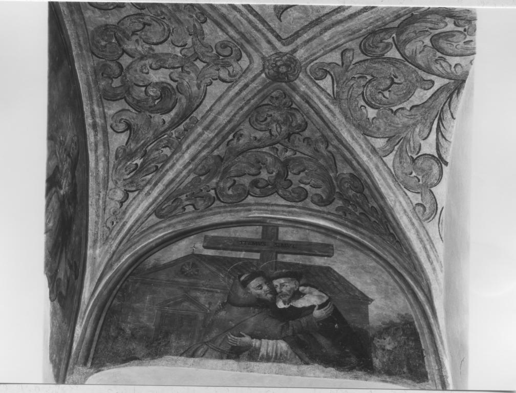 motivi decorativi a girali vegetali (dipinto) - ambito lucano (seconda metà sec. XVII)