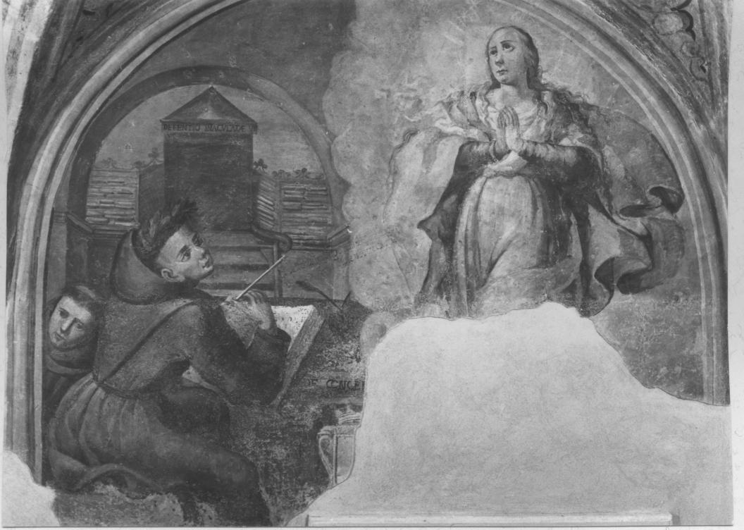 apparizione della Madonna a Sant'Antonio (dipinto) - ambito lucano (seconda metà sec. XVII)