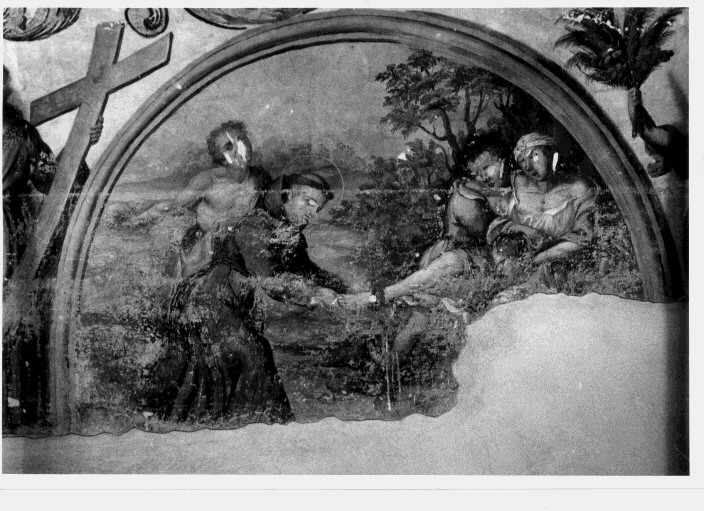 Sant'Antonio rimette il piede ad una giovane (dipinto) - ambito lucano (seconda metà sec. XVII)