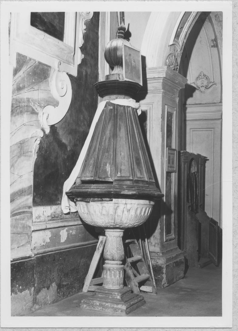 fonte battesimale, insieme - bottega Italia meridionale (seconda metà sec. XVI)