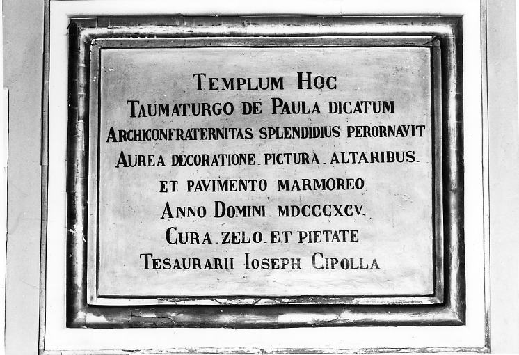 lapide commemorativa - bottega lucana (sec. XIX)