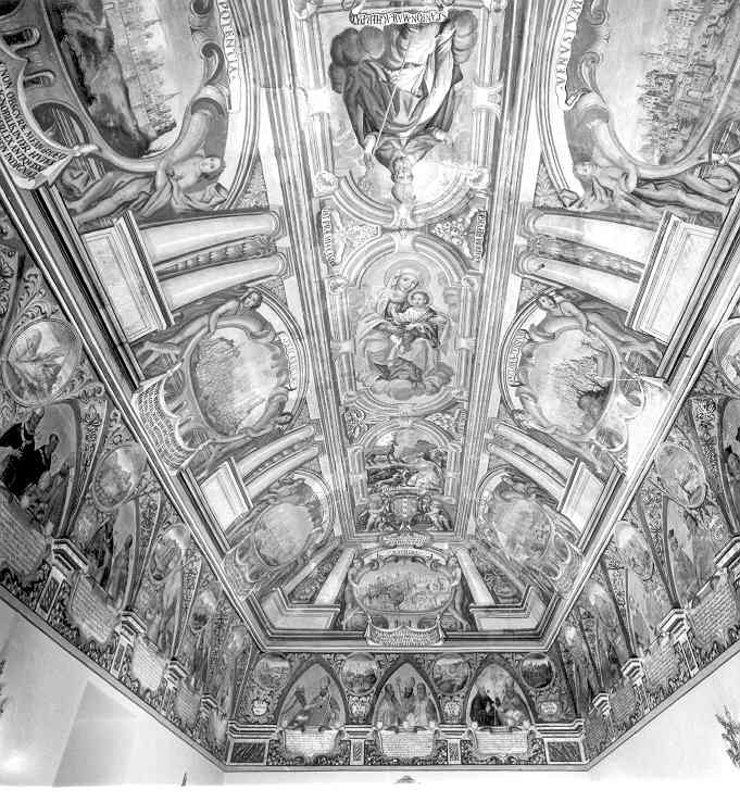 Madonna con Bambino e Santi (dipinto, ciclo) di Palmieri Anselmo di Polla (attribuito) (sec. XVIII)