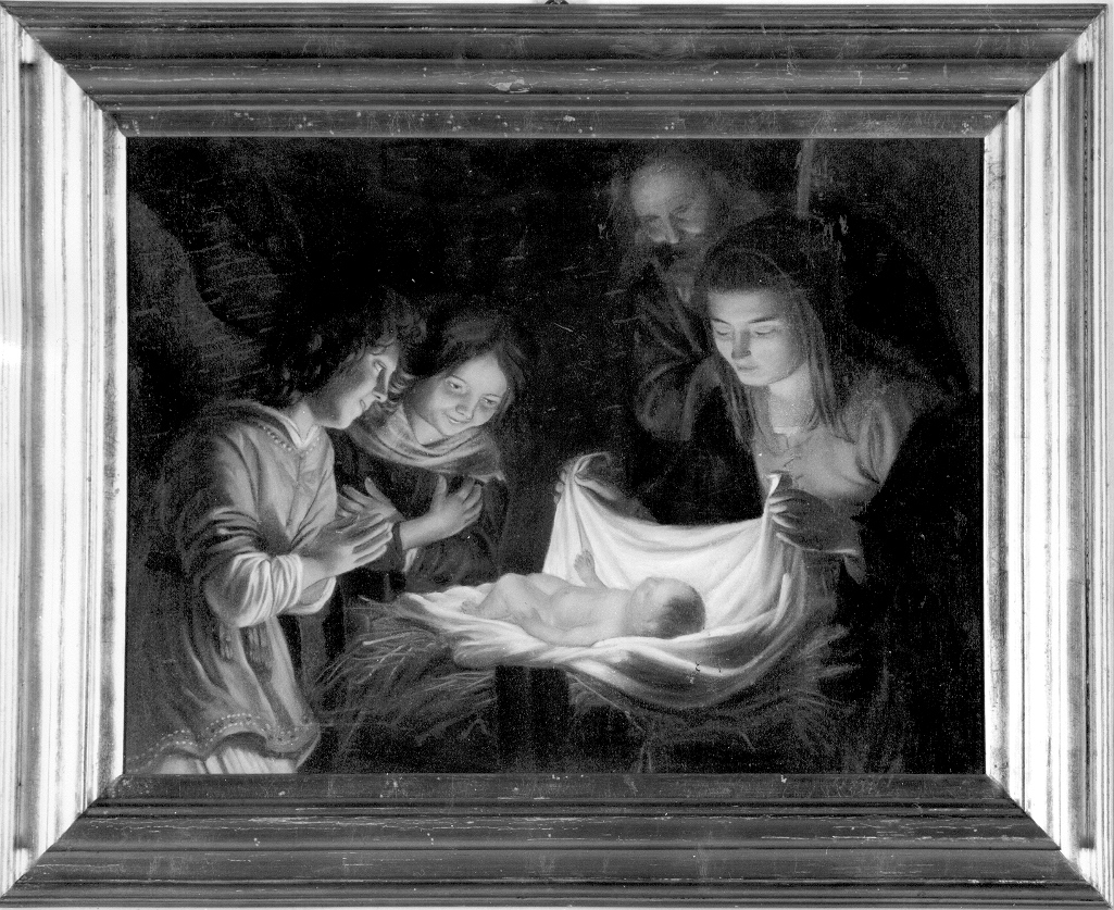 natività di Gesù (dipinto) - ambito Italia meridionale (secc. XVIII/ XIX)