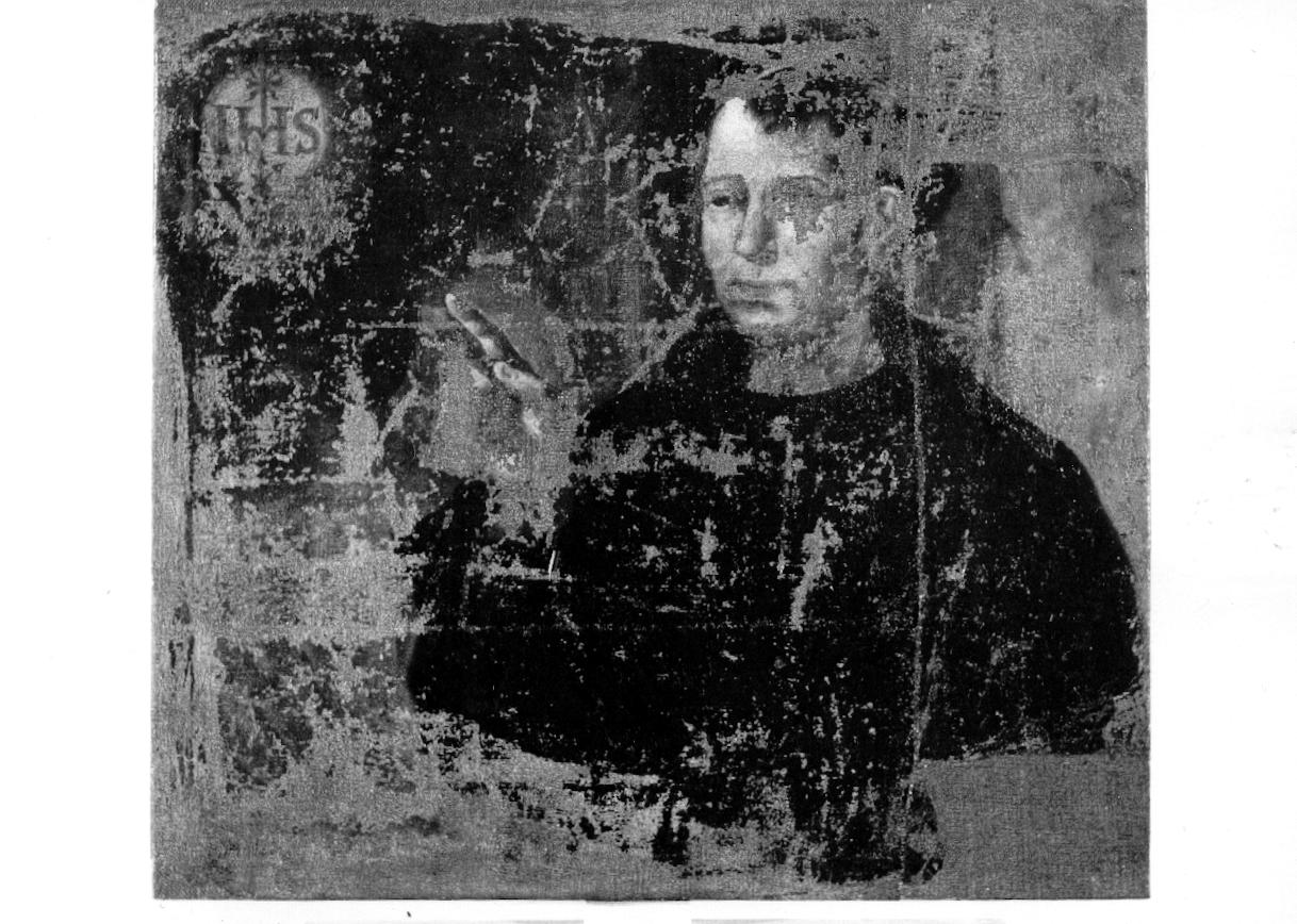 San Bernardino da Siena (pannello, elemento d'insieme) - ambito lucano (sec. XVIII)