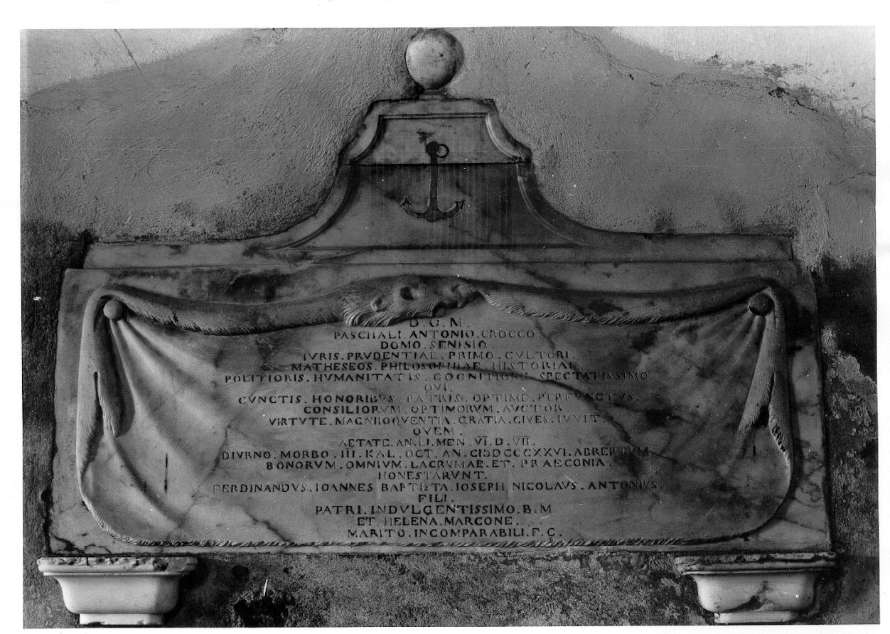 lapide tombale, opera isolata - bottega lucana (sec. XIX)