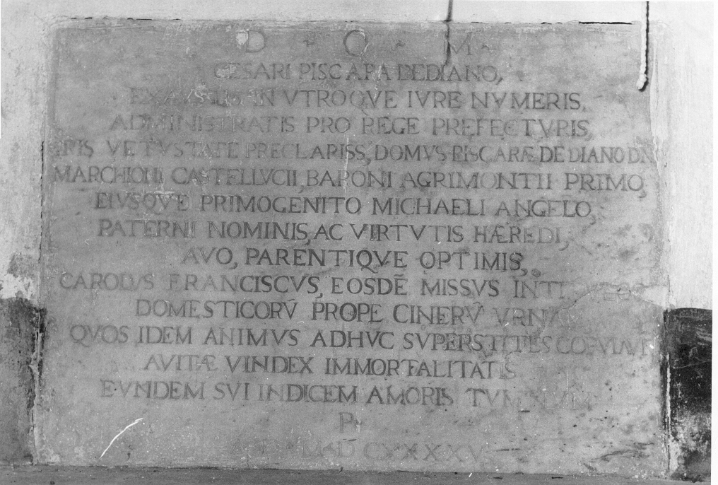 lapide tombale - bottega Italia meridionale (sec. XVII)