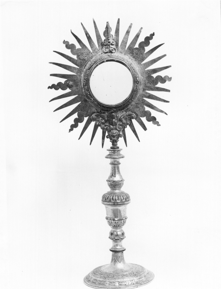 ostensorio - a raggiera - bottega napoletana (seconda metà sec. XVII)