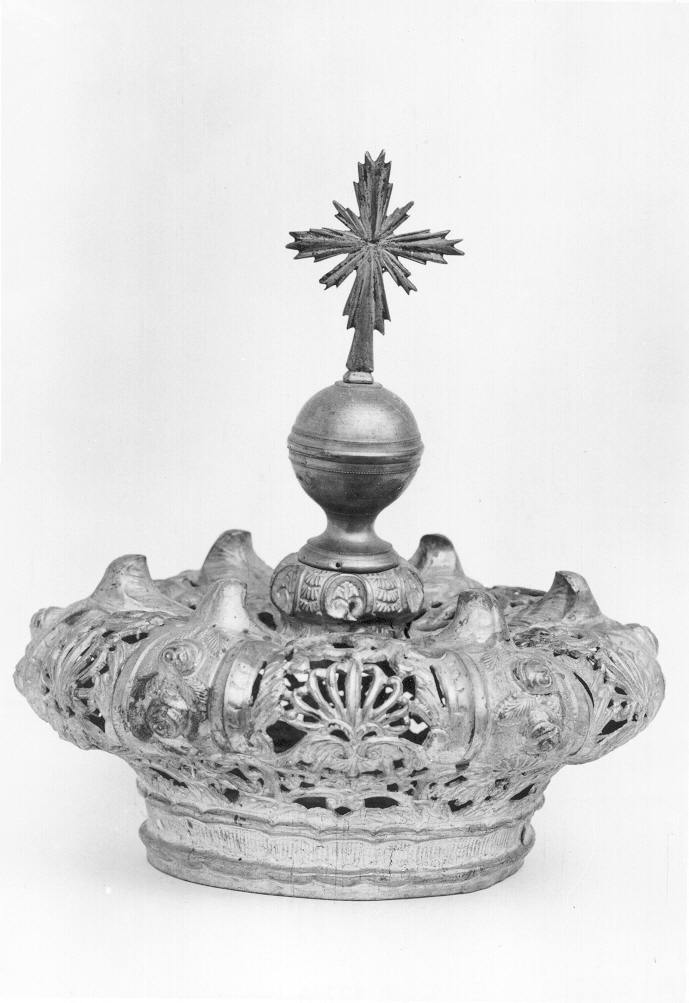 corona da statua, elemento d'insieme - bottega napoletana (seconda metà sec. XIX)