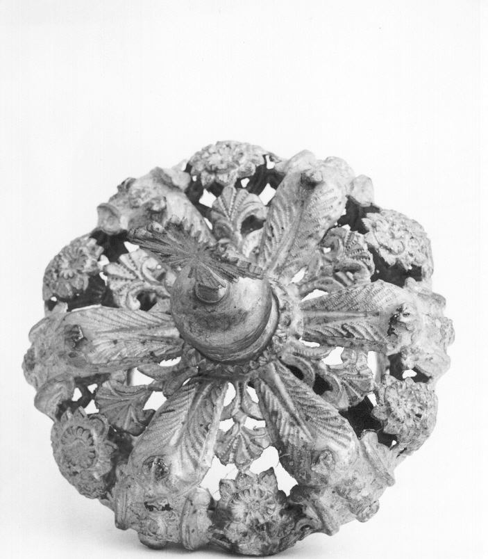 corona da statua, elemento d'insieme - bottega napoletana (seconda metà sec. XIX)