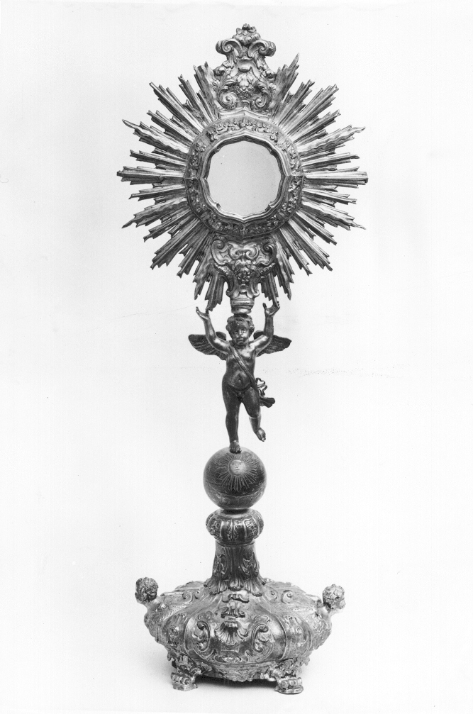 ostensorio - a raggiera - bottega napoletana (sec. XVIII)