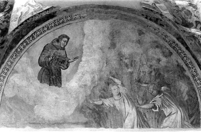 Sant'Antonio da Padova salva due giovani dalle fiamme (dipinto, ciclo) di Sciarra Giuseppe (sec. XVII)