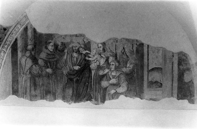 Sant'Antonio da Padova fa parlare un neonato (dipinto, ciclo) di Sciarra Giuseppe (sec. XVII)