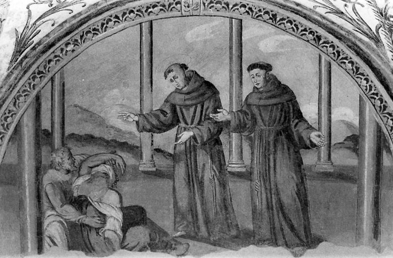 Sant'Antonio da Padova resuscita una donna morta (dipinto, ciclo) di Sciarra Giuseppe (sec. XVII)