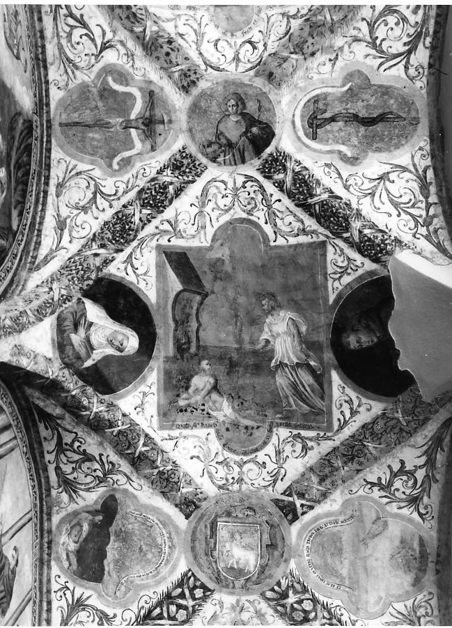 San Francesco d'Assisi tentato dalla donna lasciva (dipinto, ciclo) di Sciarra Giuseppe (sec. XVII)