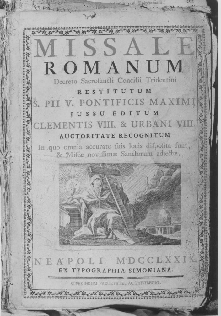 coperta di libro liturgico - bottega Italia meridionale (sec. XVIII)