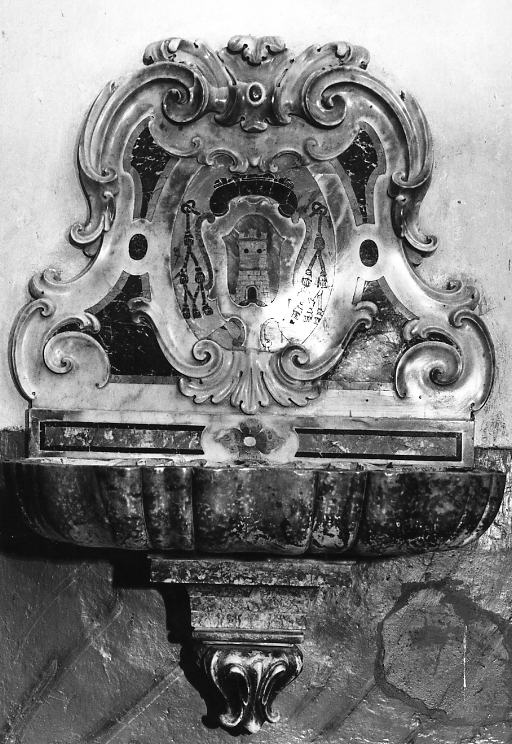 acquasantiera, serie - bottega napoletana (sec. XVIII)