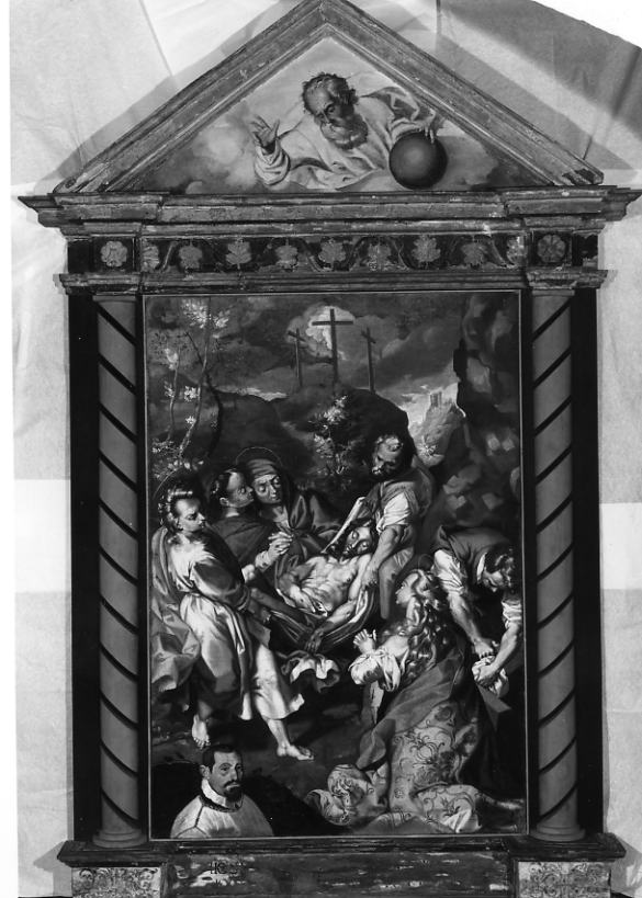 trasporto di Cristo al sepolcro (dipinto) di Ferro Pietro Antonio (attribuito) (inizio sec. XVII)