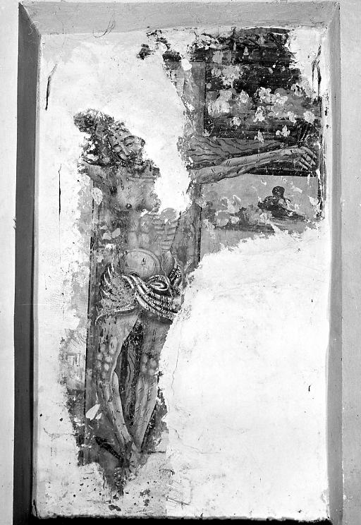 crocifissione di Cristo (dipinto, frammento) - ambito lucano (seconda metà sec. XVI)