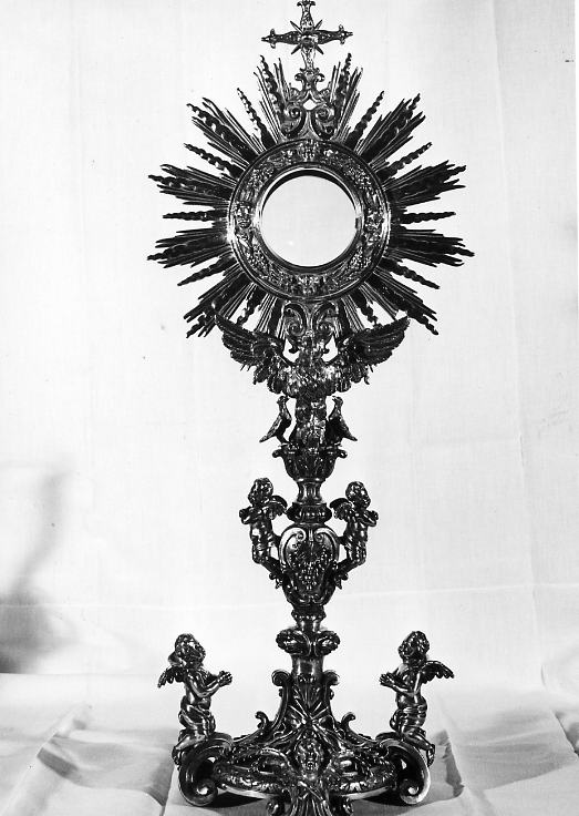 ostensorio - a raggiera - bottega napoletana (prima metà sec. XVIII)