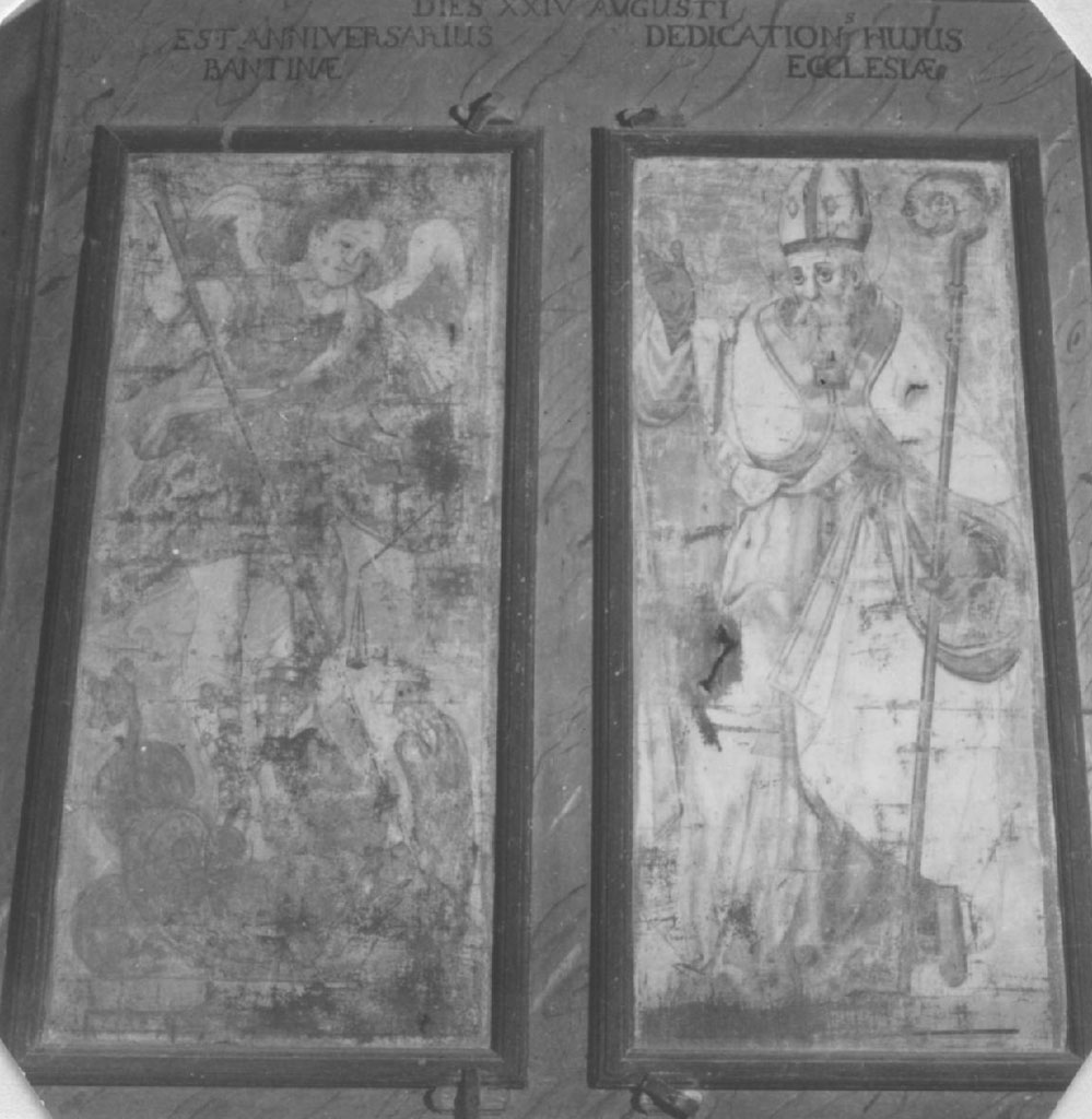 Sant'Agostino - San Michele Arcangelo, Santi (dipinto, coppia) - ambito lucano (prima metà sec. XVII)