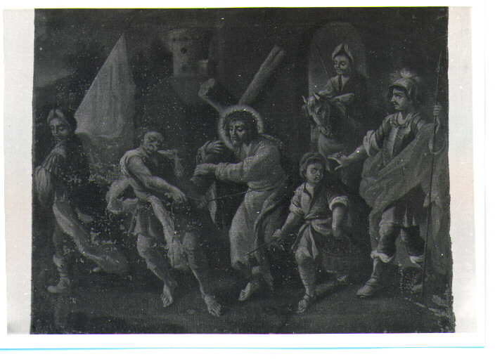 stazione II: Gesù caricato della croce (dipinto, ciclo) - ambito napoletano (sec. XVIII)