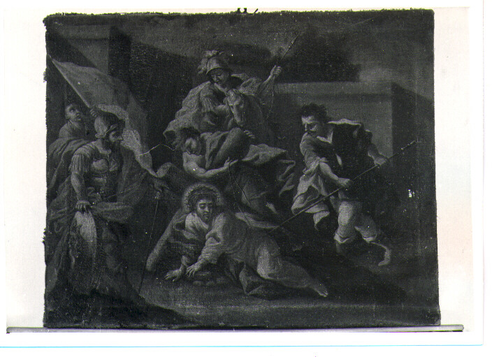 stazione III: Gesù cade sotto la croce la prima volta (dipinto, ciclo) - ambito napoletano (sec. XVIII)