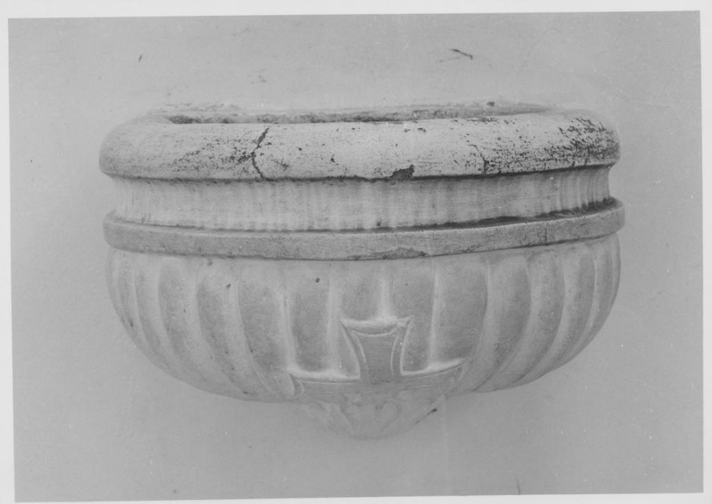 acquasantiera - bottega lucana (sec. XIX)