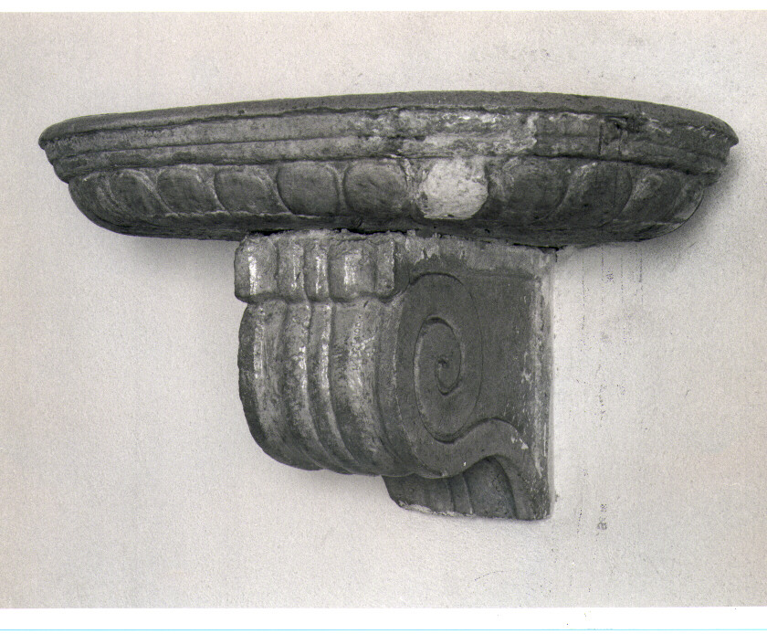 acquasantiera da parete, serie - bottega lucana (sec. XVIII)