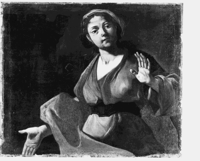 Santa Barbara (?) (dipinto) - ambito napoletano (fine/inizio secc. XVII/ XVIII)