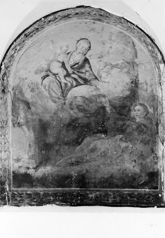 apparizione della Madonna (dipinto) - ambito Italia meridionale (primo quarto sec. XVIII)