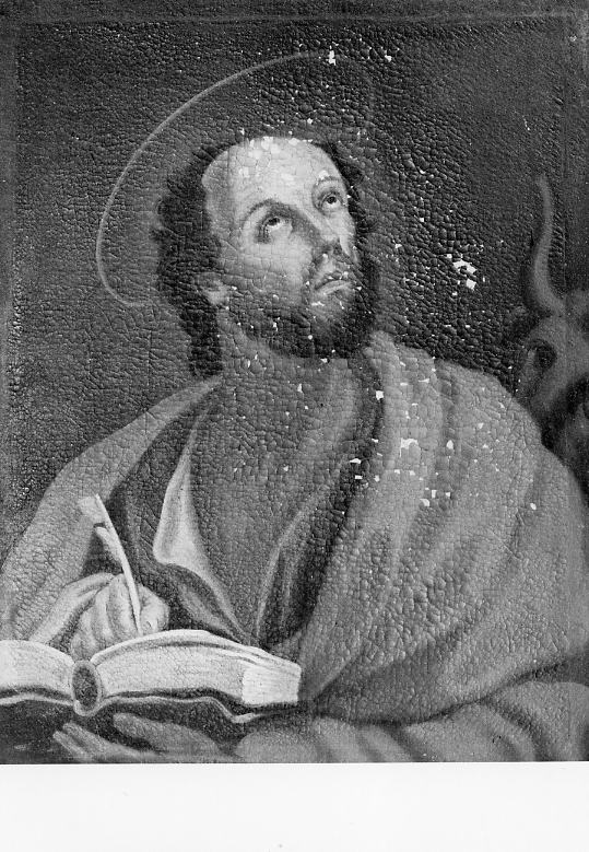 San Luca scrive il vangelo (dipinto) - ambito lucano (metà sec. XVIII)