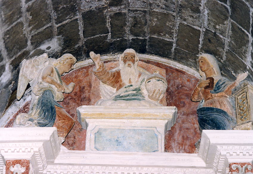 Annunciazione (gruppo scultoreo) di Persio Altobello (cerchia) (terzo quarto sec. XVI)