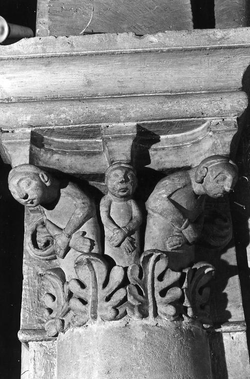 semicapitello figurato - bottega pugliese (sec. XIII)
