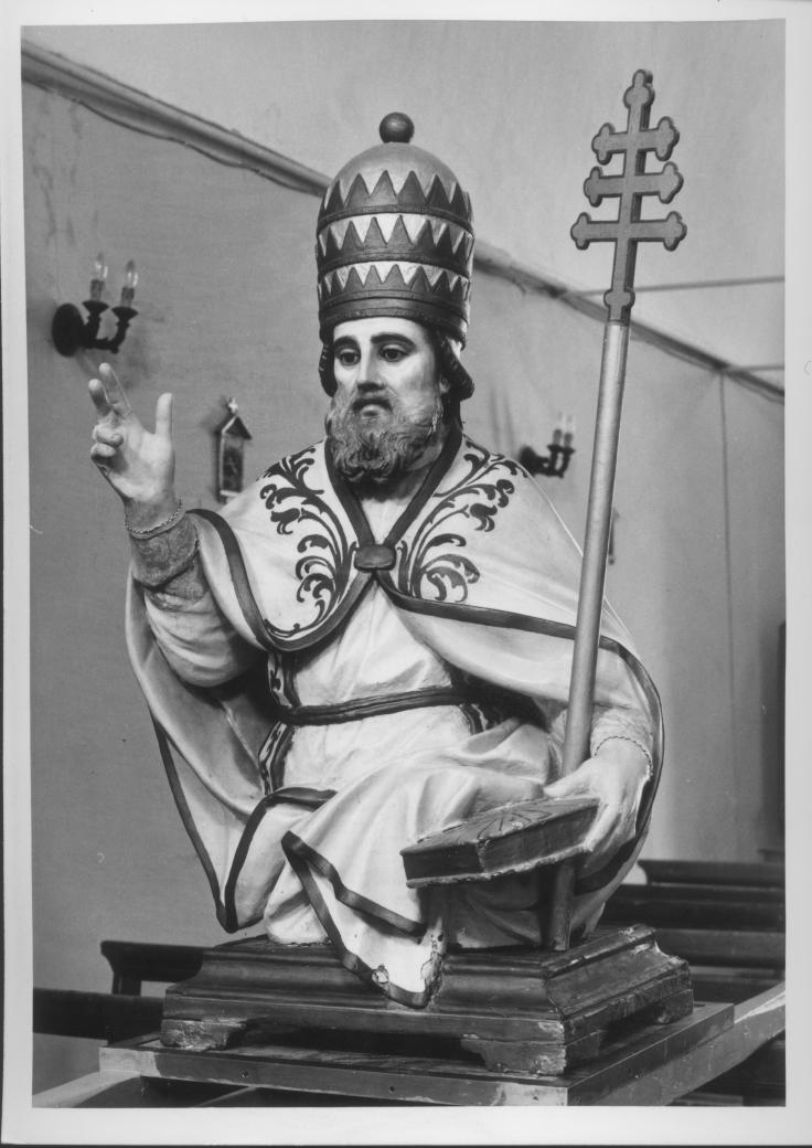 San Leone Magno papa, Santo papa (busto) - bottega napoletana (prima metà sec. XVIII)