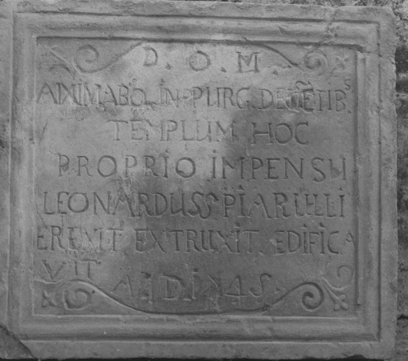 lapide documentaria - bottega Italia meridionale (sec. XVIII)