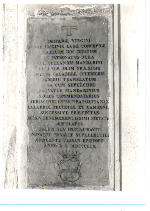 lapide documentaria - bottega lucana (sec. XIX)