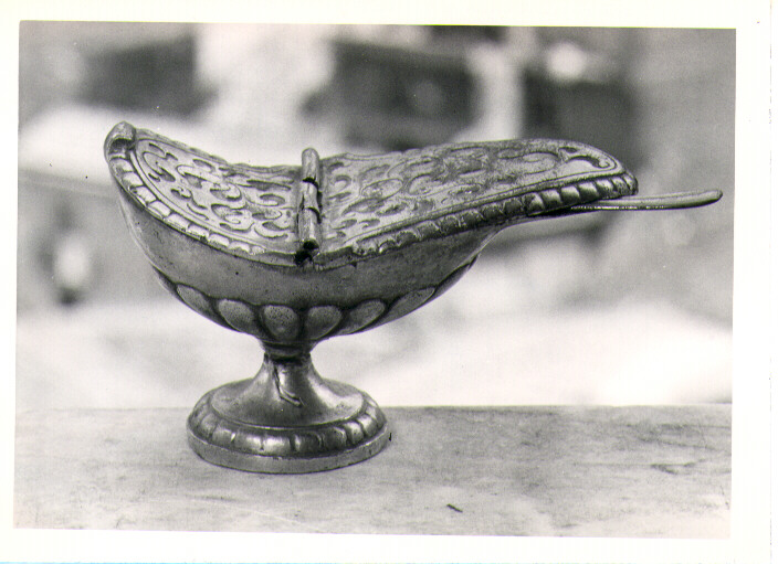 navicella portaincenso - bottega lucana (fine/inizio secc. XIX/ XX)