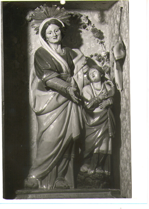 Maria Vergine bambina e Sant'Anna (statua) - bottega Italia meridionale (sec. XIX)