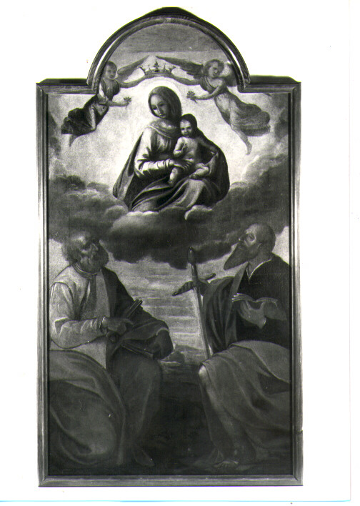 Madonna col Bambino tra Santi Pietro e Paolo, Madonna con Bambino e Santi (dipinto) - ambito lucano (fine/inizio secc. XVIII/ XIX)