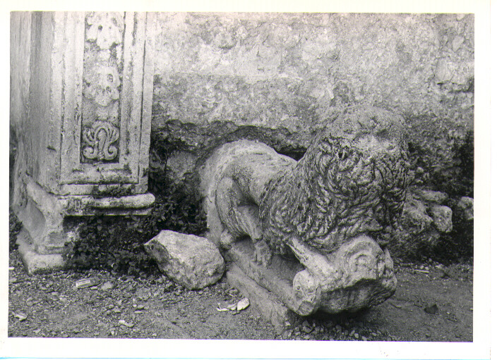 leone (scultura) - bottega lucana (fine/inizio secc. XVI/ XVII)