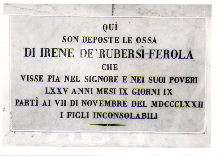 lastra tombale - bottega lucana (sec. XIX)