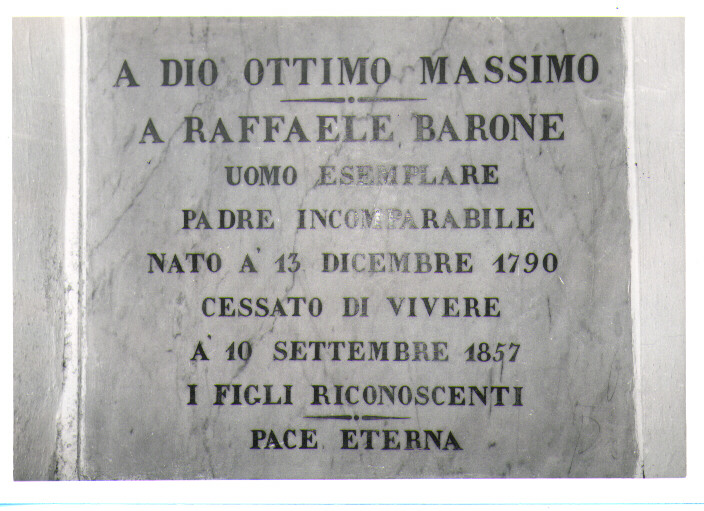 lastra tombale - bottega lucana (sec. XIX)