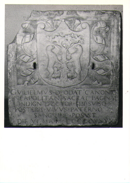 lapide tombale - bottega lucana (sec. XVI)