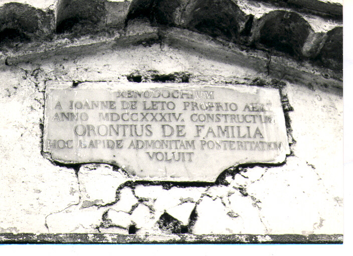 lapide commemorativa - bottega lucana (sec. XVIII)