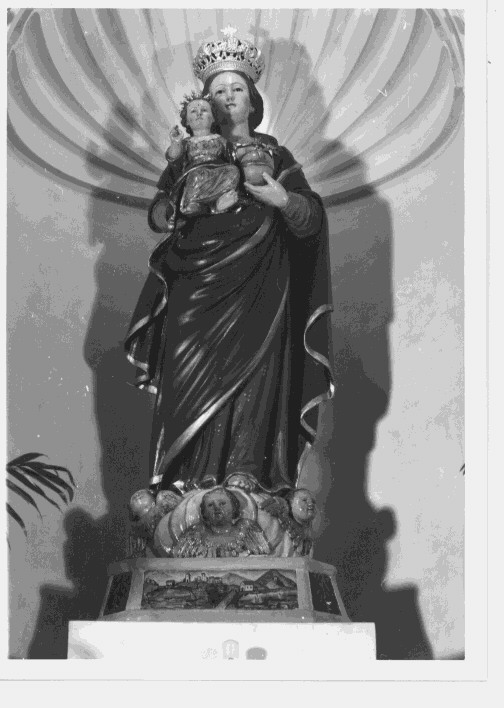 Madonna di Porto Salvo, Madonna con Bambino (statua) - bottega Italia meridionale (sec. XIX)