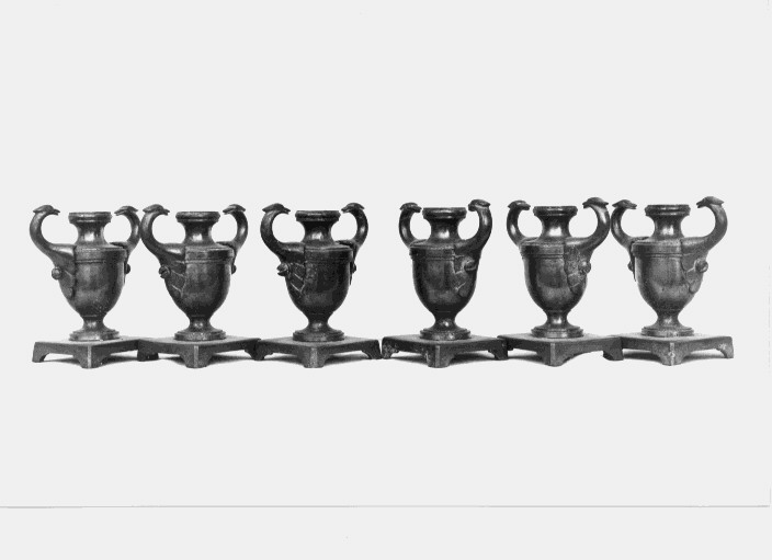 candeliere, serie - bottega lucana (inizio sec. XX)