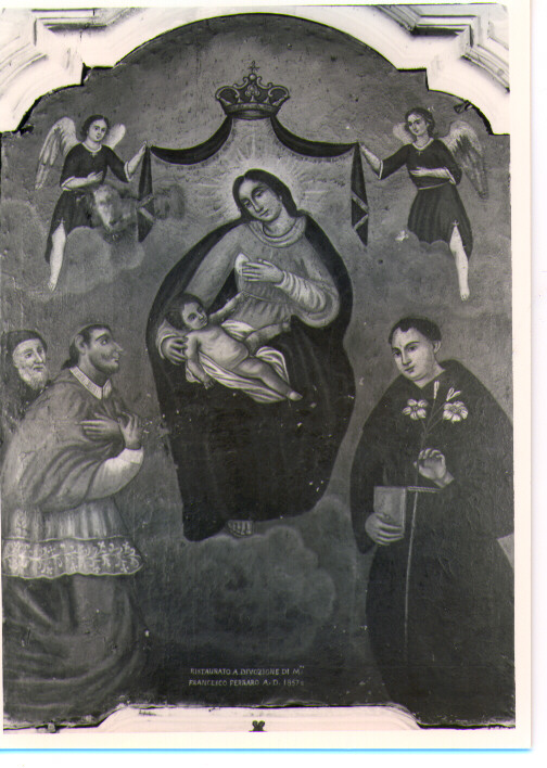 Madonna con Bambino Sant'Antonio da Padova, San Carlo Borromeo e San Francesco di Paola, Madonna con Bambino (dipinto) - ambito lucano (sec. XVIII, sec. XIX)