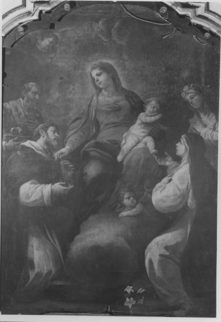 Madonna del Rosario con San Domenico, Santa Caterina da Siena, San Nicola di Bari, Santa Rosa, Madonna del Rosario (dipinto) - ambito napoletano (seconda metà sec. XVIII)