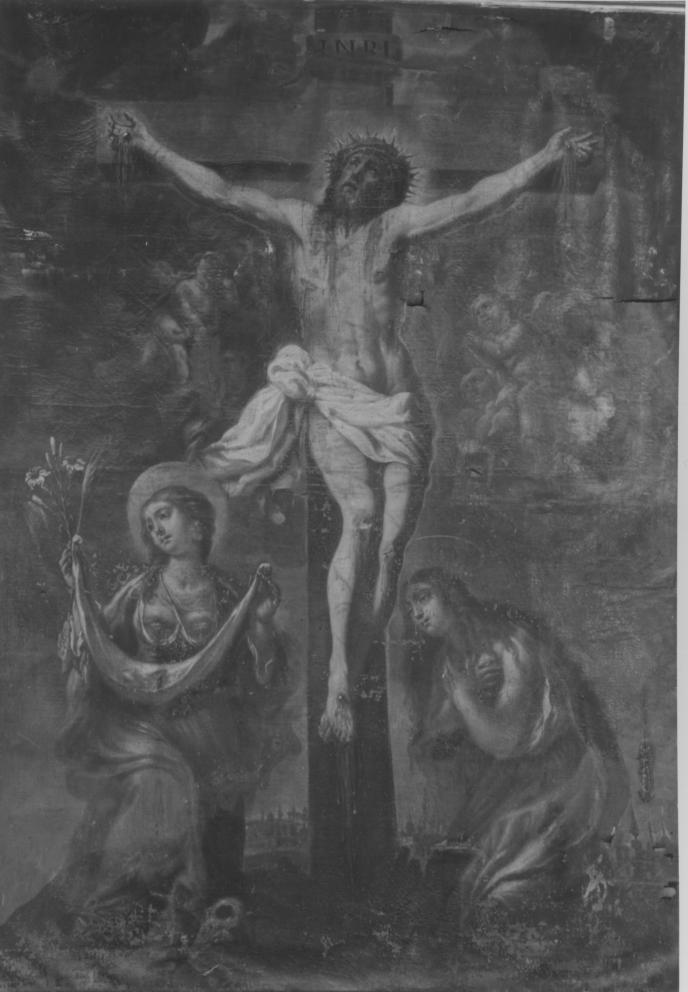 Cristo Crocifisso con Maria Maddalena e Santa Agata, Cristo crocifisso (dipinto) - ambito Italia meridionale (sec. XVIII)